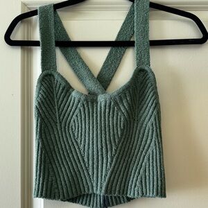 House of Harlow 1960 Army Green Knitted Tank